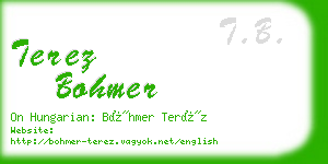 terez bohmer business card