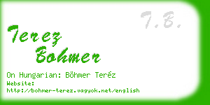 terez bohmer business card